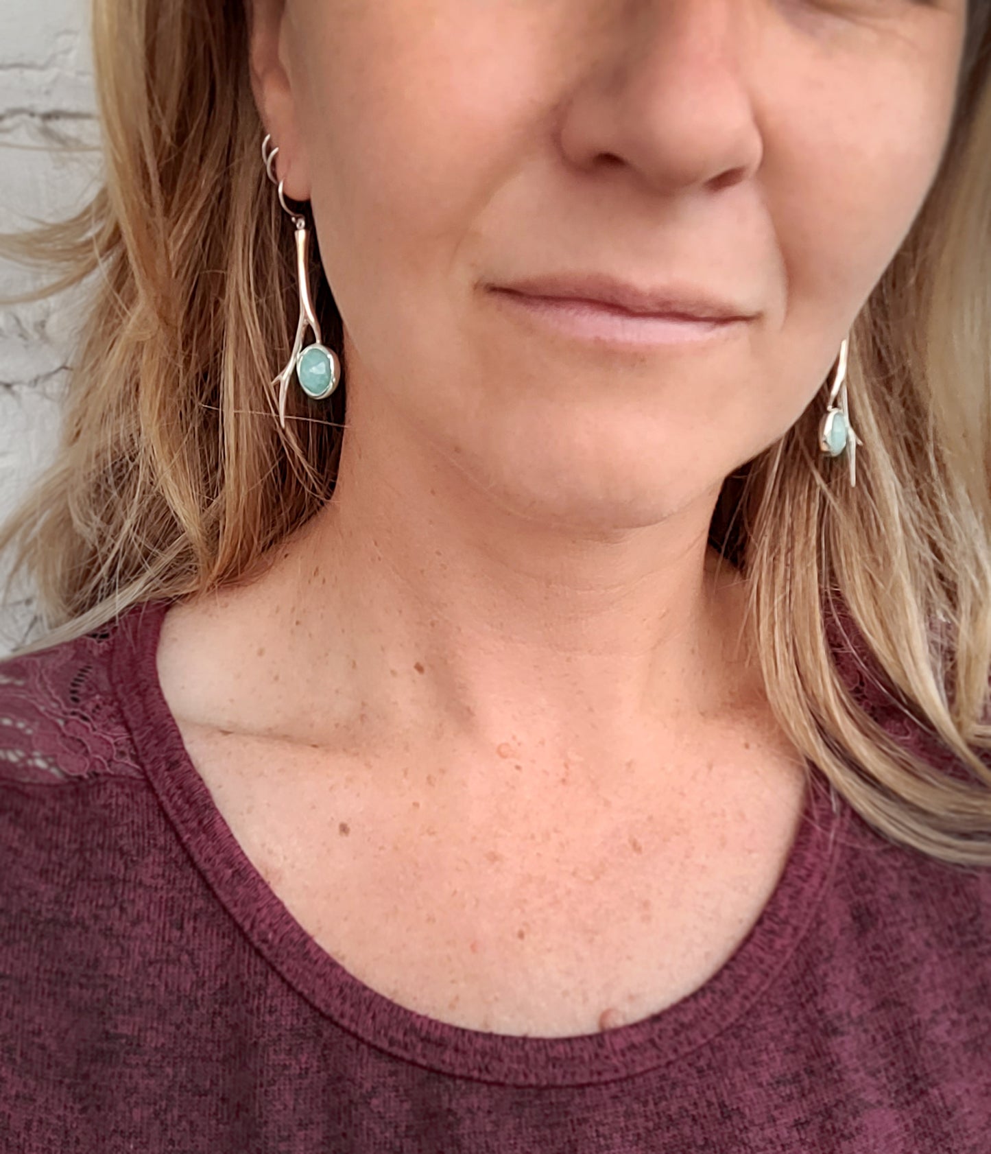 Branches and Larimar earrings