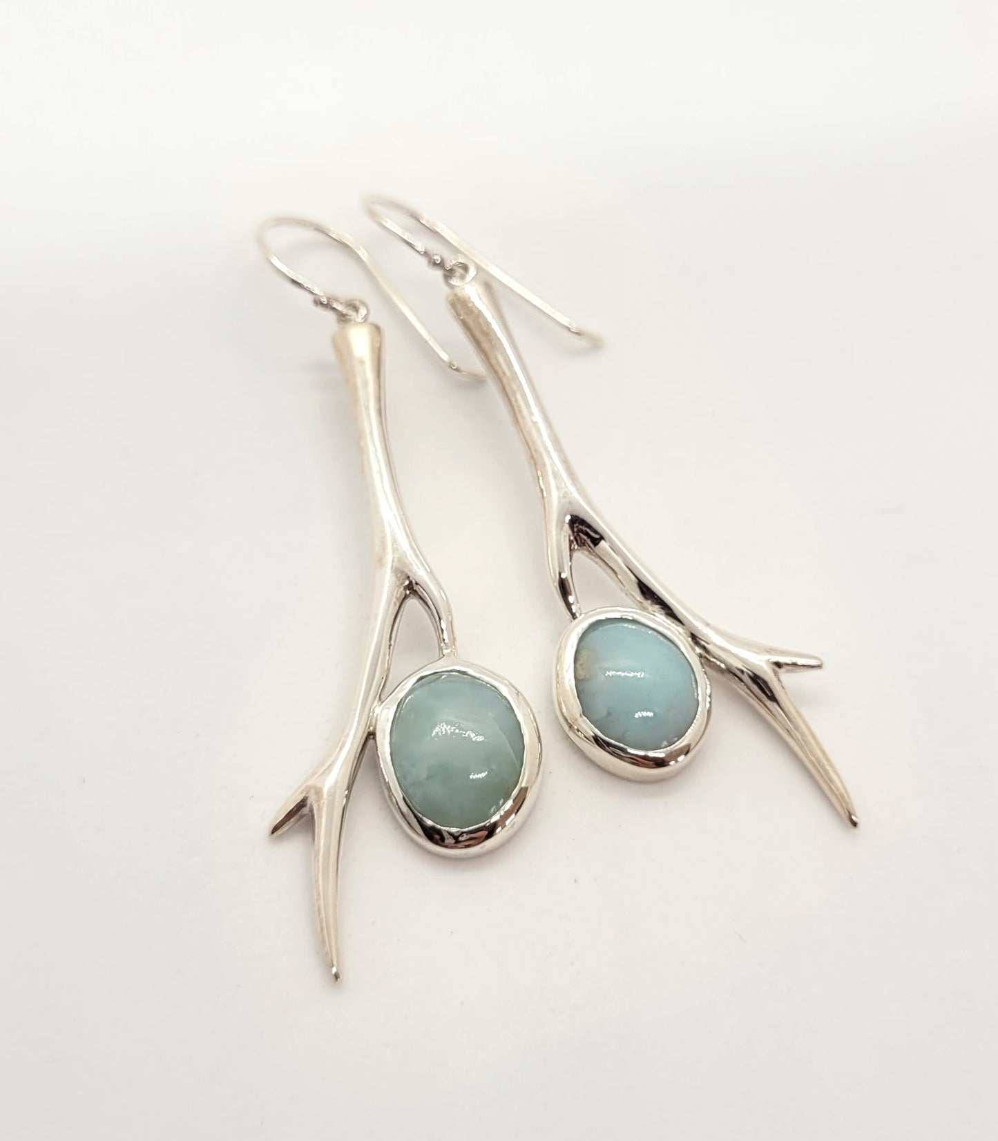 Branches and Larimar earrings